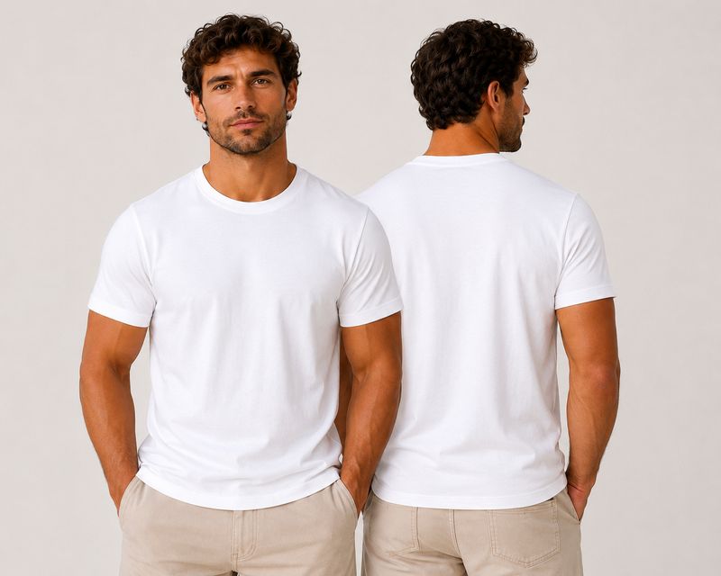 Plain White Men's Bamboo Shirts