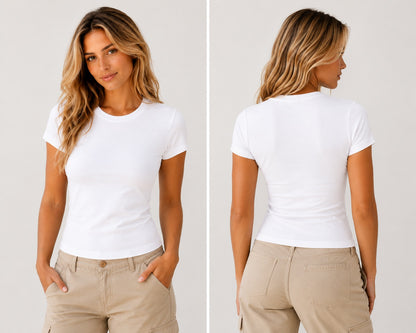 Plain White Women's Bamboo Shirts